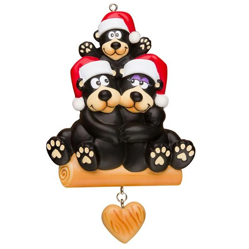 Black Bear Family of Ornament
