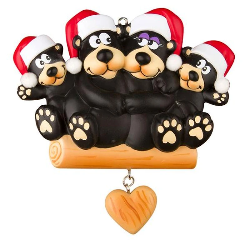 Black Bear Family of Ornament