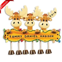 Moose Family of 3 Ornament