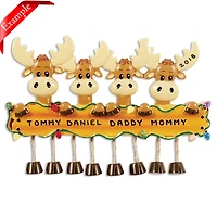 Moose Family of 4 Ornament