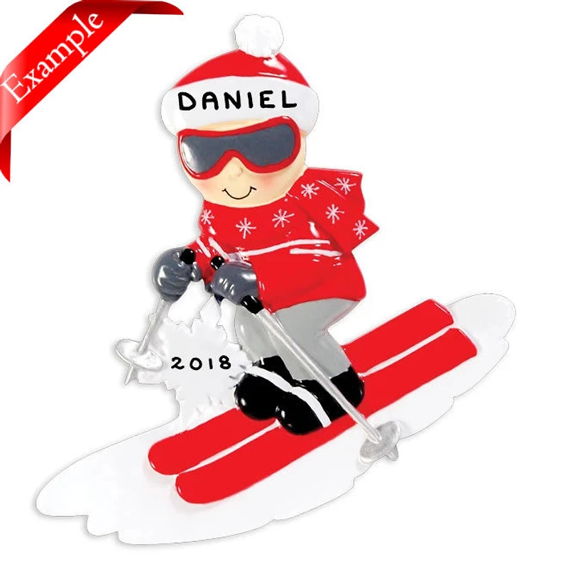 Skier Ornament