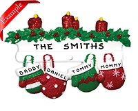 Mitten Family of 4 Ornament