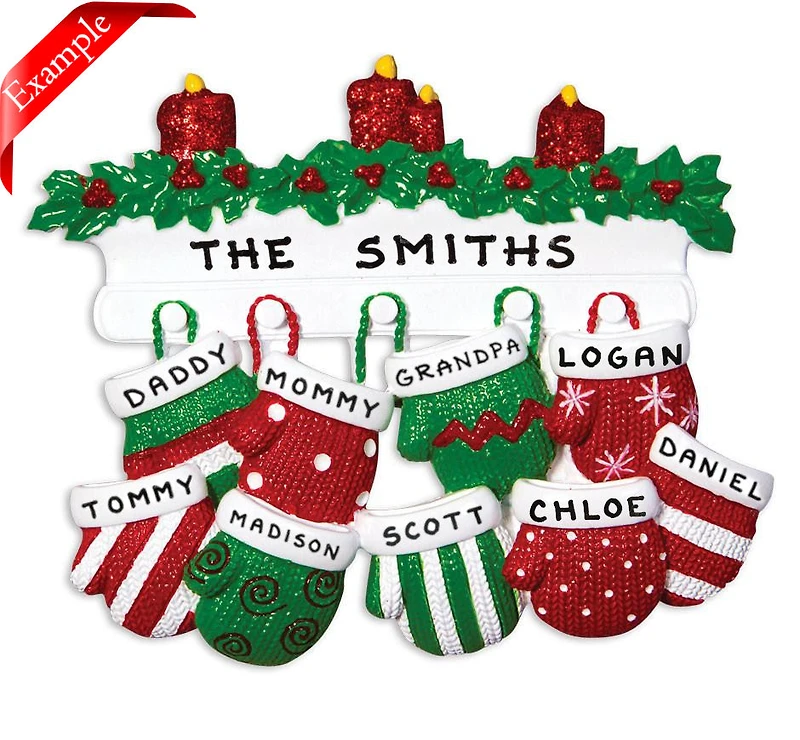 Mitten Family of Ornament