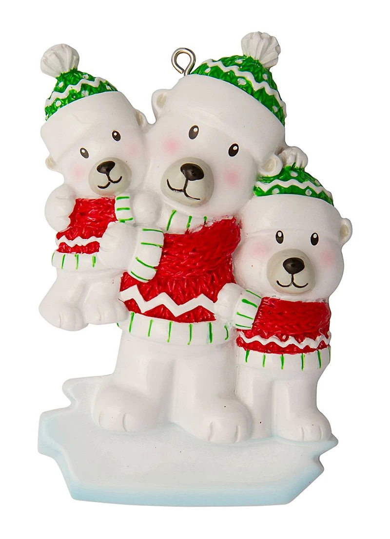 Parent with 2 Kid Ornament