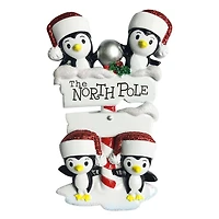 North Pole Penguin family of Ornament