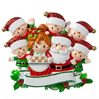 Mr & Mrs Claus family of 7 Ornament