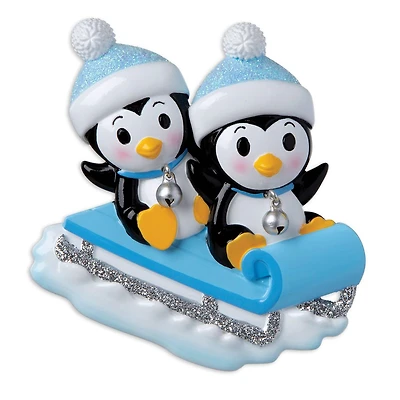 Penguin On Sled Ornament