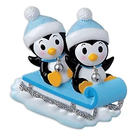 Penguin On Sled Ornament