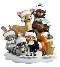 Woodland Family of 5 Ornament