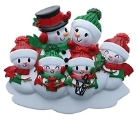 Snowman family - Family of 6 Ornament