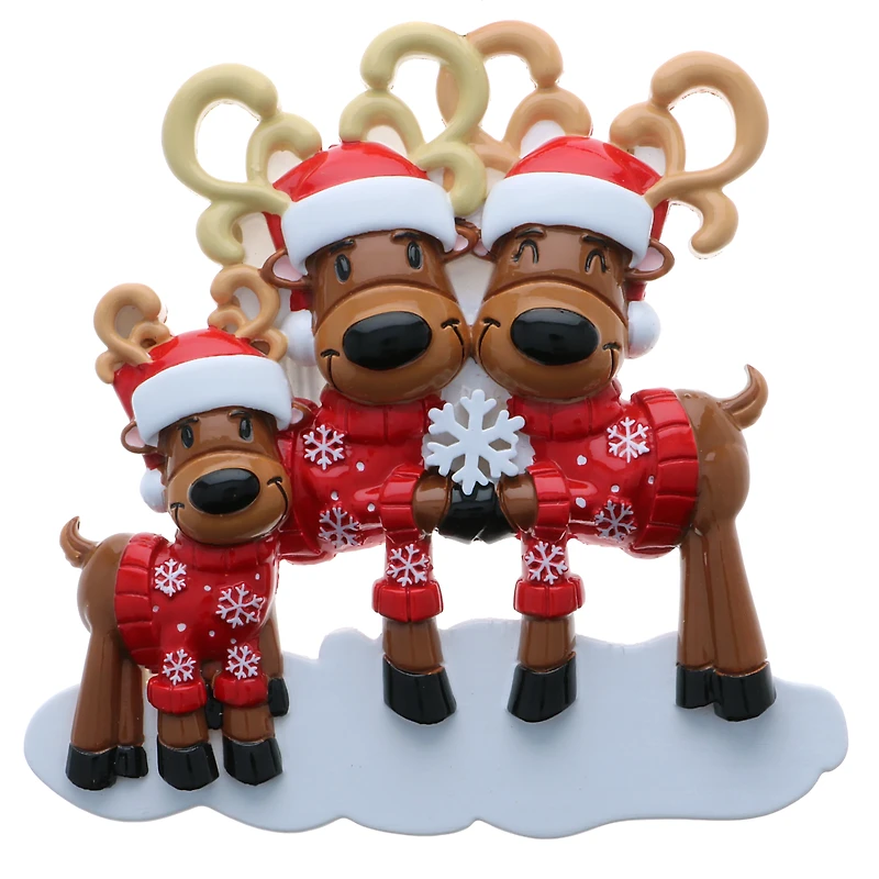 Mr & Mrs Reindeer Family of Ornament