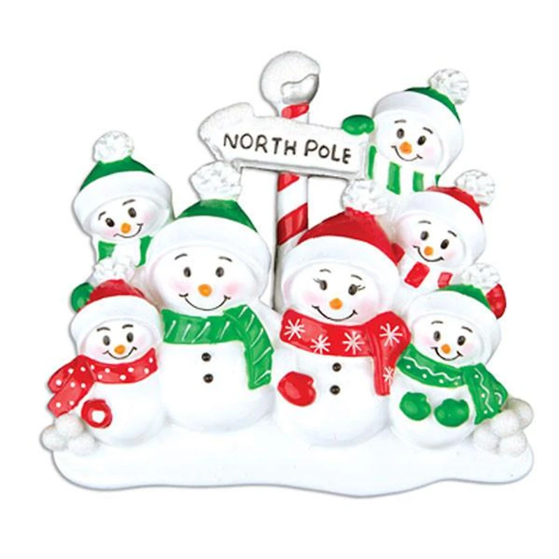 North Pole Family of 7 Ornament