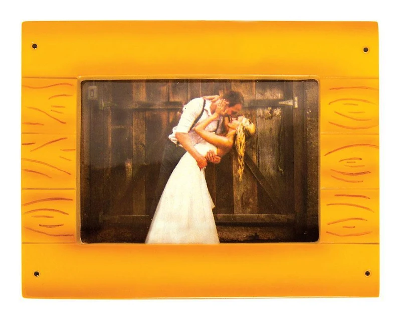 Just Married Rustic Frame Ornament
