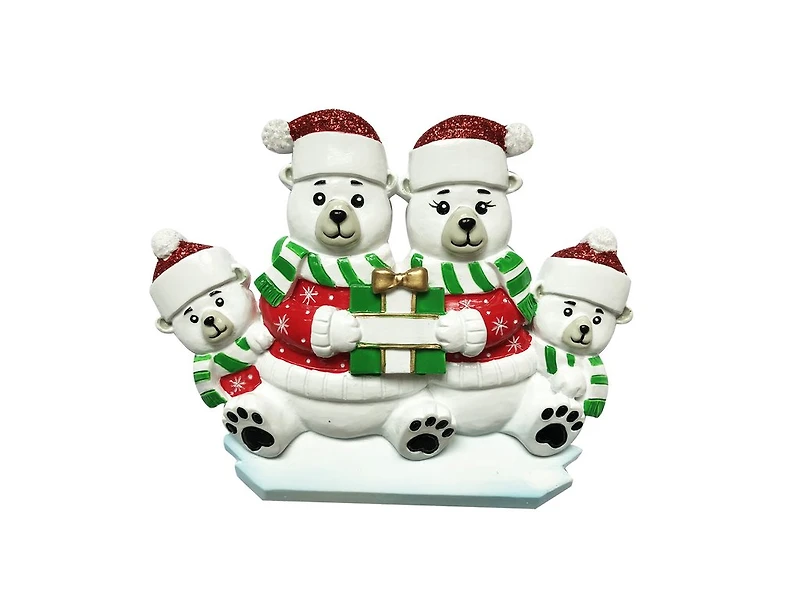 Polar Bear Family of Ornament