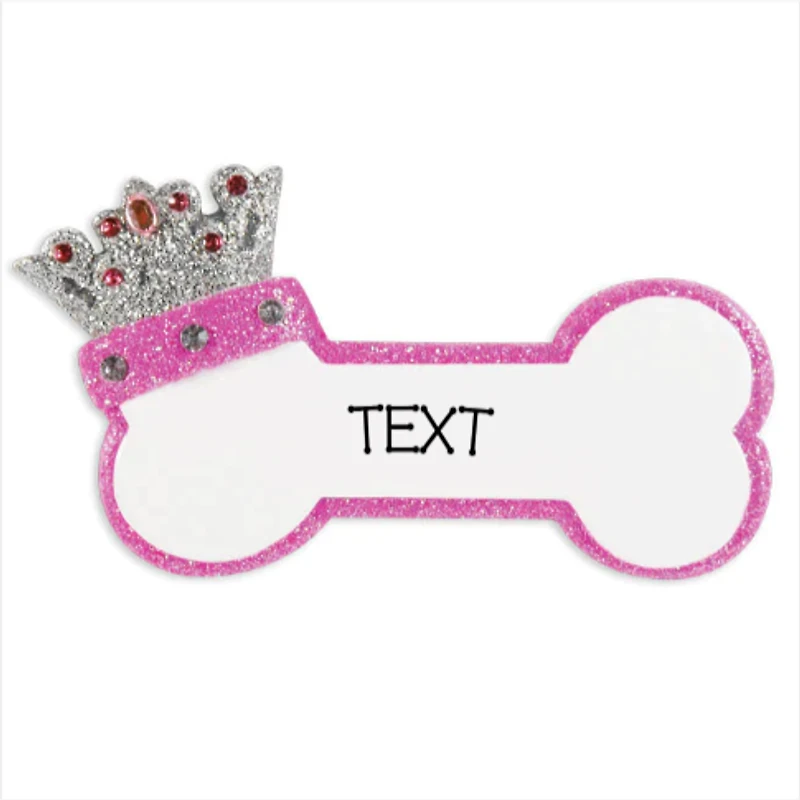 Princess Dog Bone Ornament