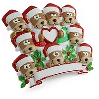 Brown Bear Family of 9- Table Topper Stand Decoration