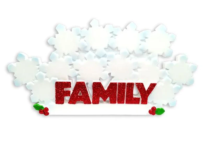 Snowflake Family of 12- Table Topper Stand Decoration