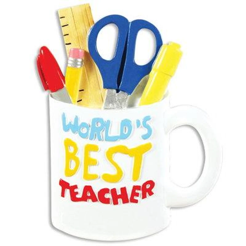 Best Teacher Mug Ornament