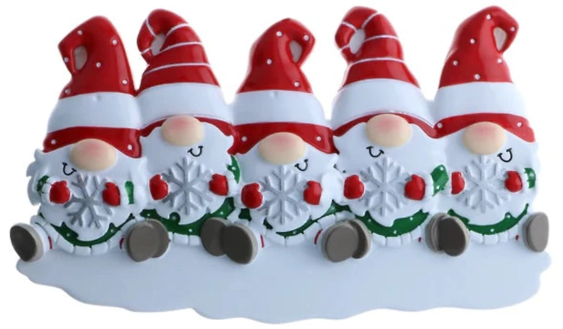 Gnome Family of Ornament