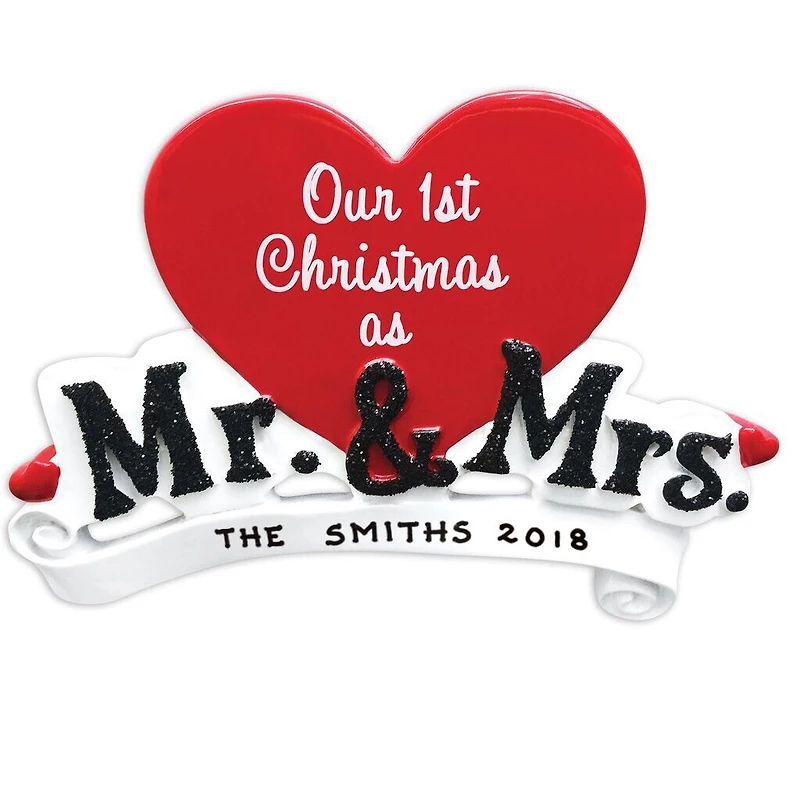 Mr. & Mrs - Our 1st xmas Ornament