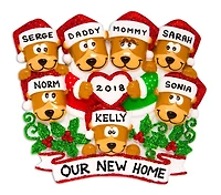 Brown Bear Family of Ornament