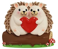 Hedgehog Couple Ornament