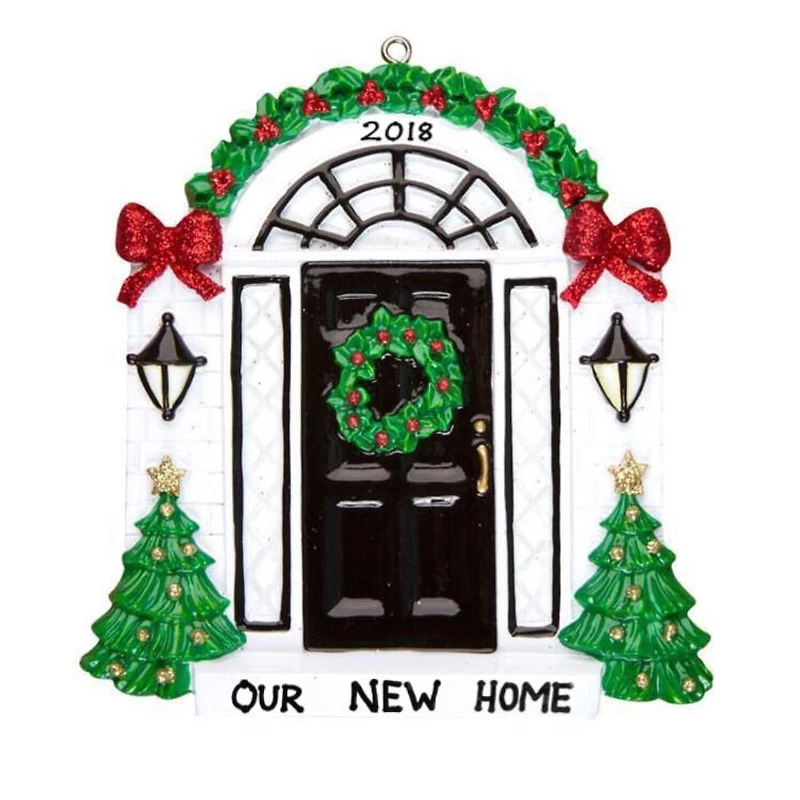 Elegant Black Door Ornament