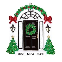 Elegant Black Door Ornament