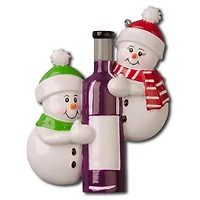 Wine Bottle Couple Ornament