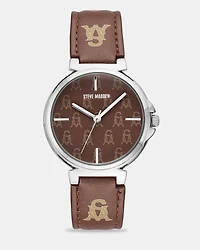 STACKED LOGO WATCH BROWN MULTI