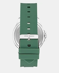 RUBBERIZED ENAMEL CASE WATCH GREEN MULTI