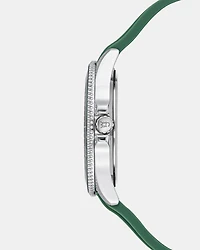 RUBBERIZED ENAMEL CASE WATCH GREEN MULTI
