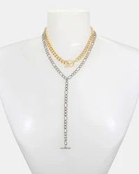 MULTI STRAND CHAIN NECKLACE GOLD MULTI