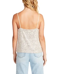 HIDE AND SEQUIN TOP SILVER
