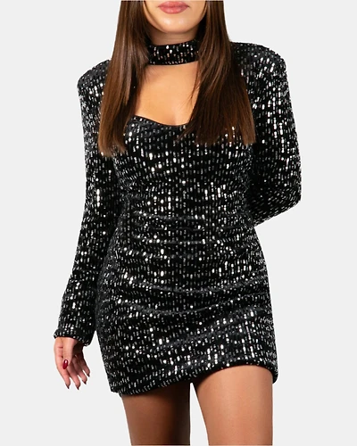 DESTINA DRESS BLACK MULTI
