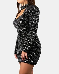 DESTINA DRESS BLACK MULTI