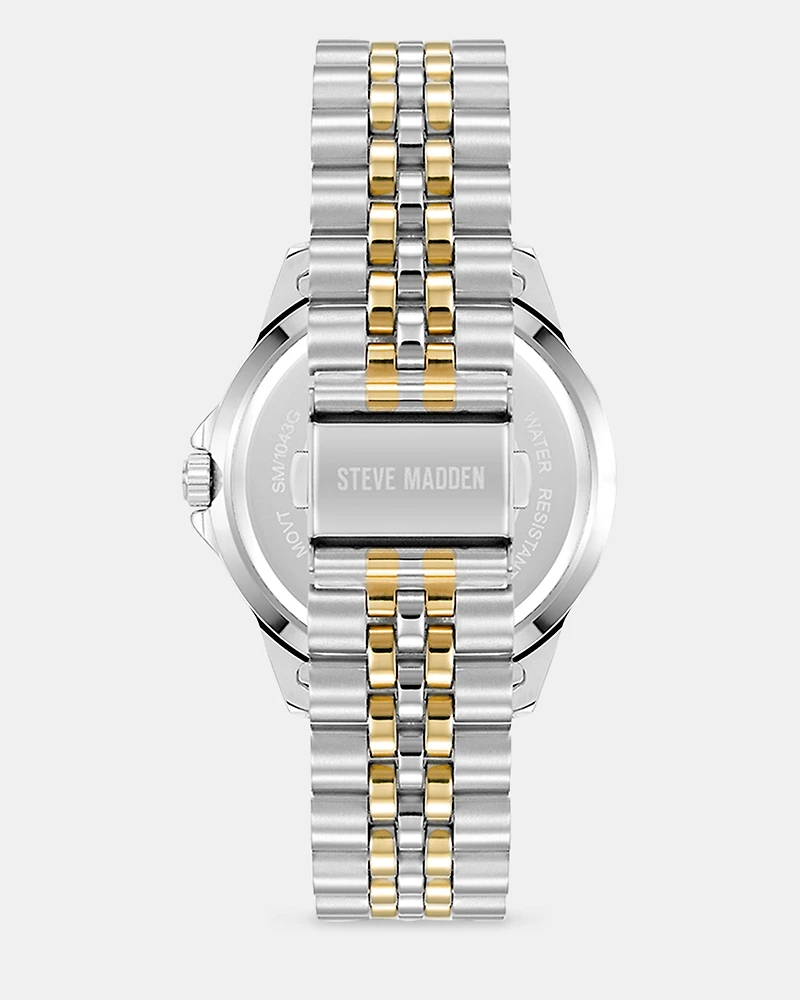 TWO TONE CLASSIC WATCH SILVER MULTI