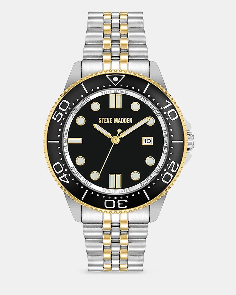 TWO TONE CLASSIC WATCH SILVER MULTI
