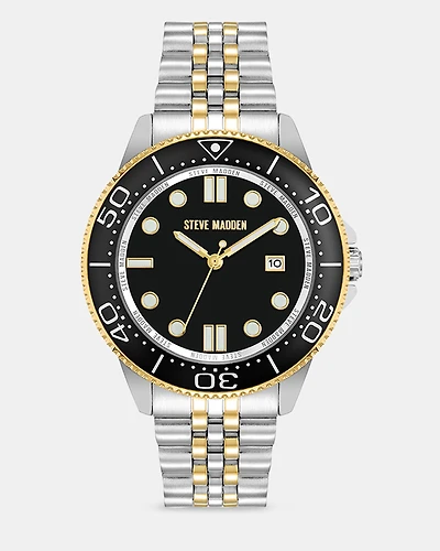 TWO TONE CLASSIC WATCH SILVER MULTI