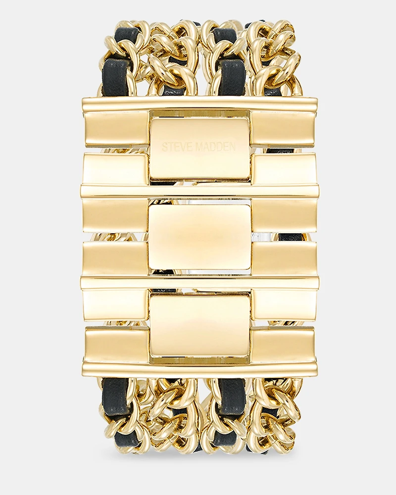 CHAIN BRACELET WATCH GOLD MULTI