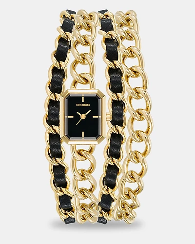 CHAIN BRACELET WATCH GOLD MULTI