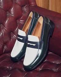 NATAN BLACK-WHITE LEATHER