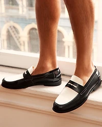 NATAN BLACK-WHITE LEATHER