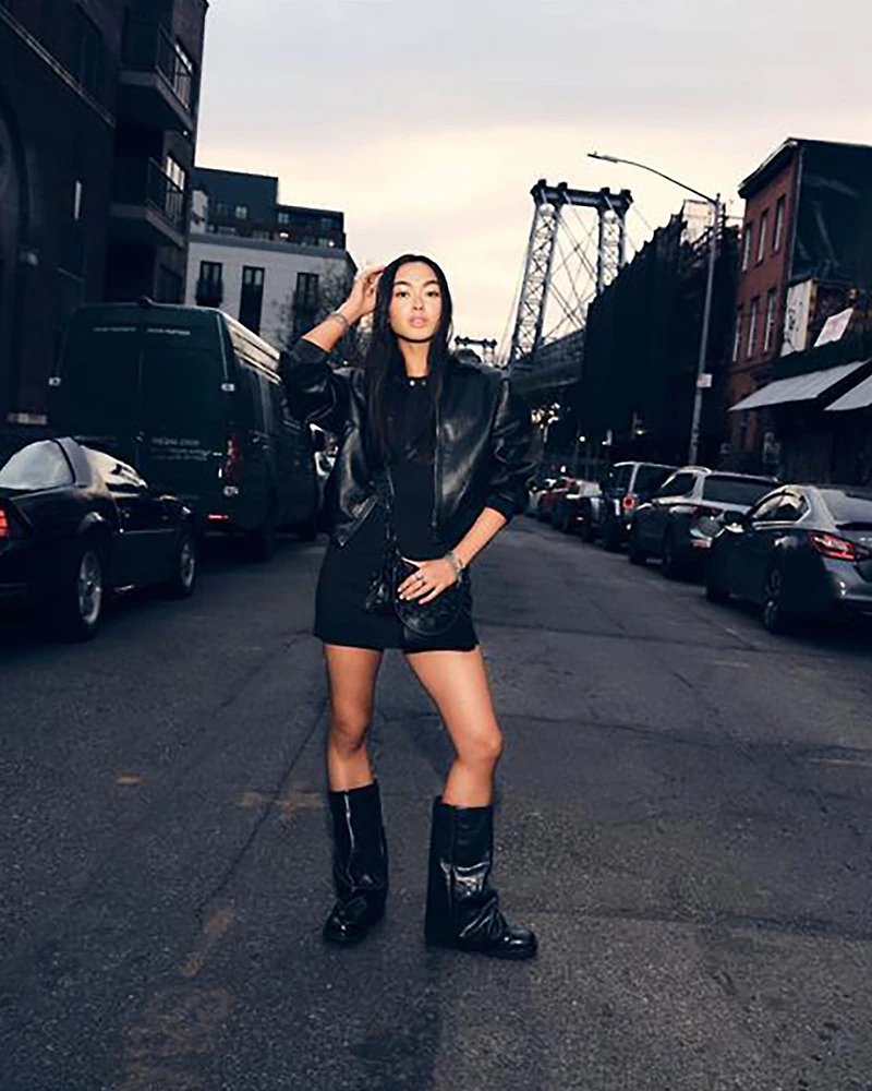 BENTON BLACK LEATHER