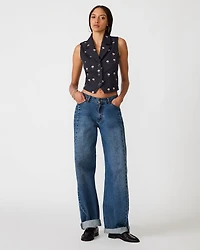 BRITTON TOP NAVY MULTI