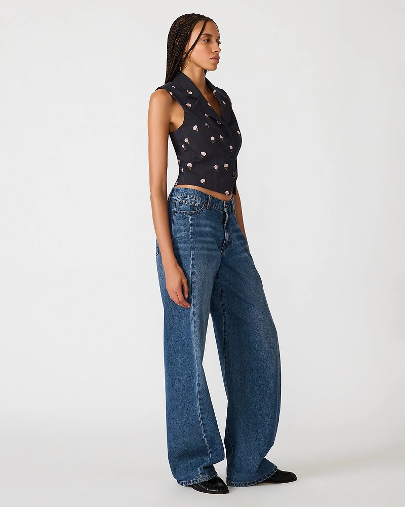 BRITTON TOP NAVY MULTI