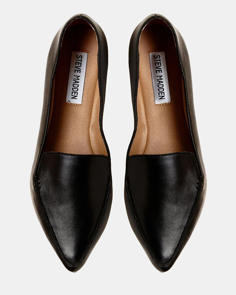 FEATHER BLACK LEATHER