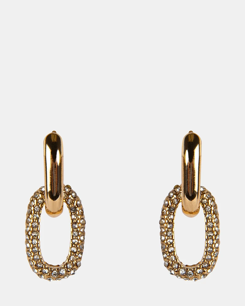 LINK PAVE EARRING GOLD