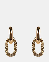 LINK PAVE EARRING GOLD