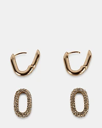 LINK PAVE EARRING GOLD